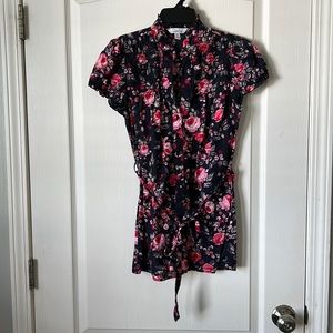 Speechless Black floral top